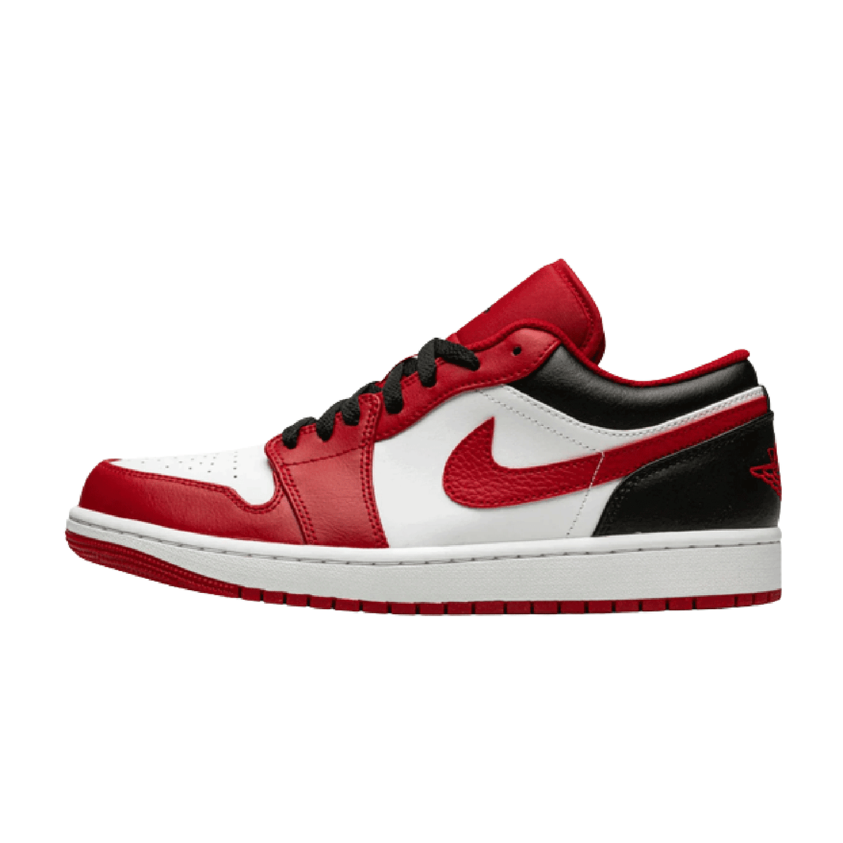 AIR JORDAN 1 LOW REVERSE BLACK TOE BULLS sneaker product image 1 | Foot Spikes