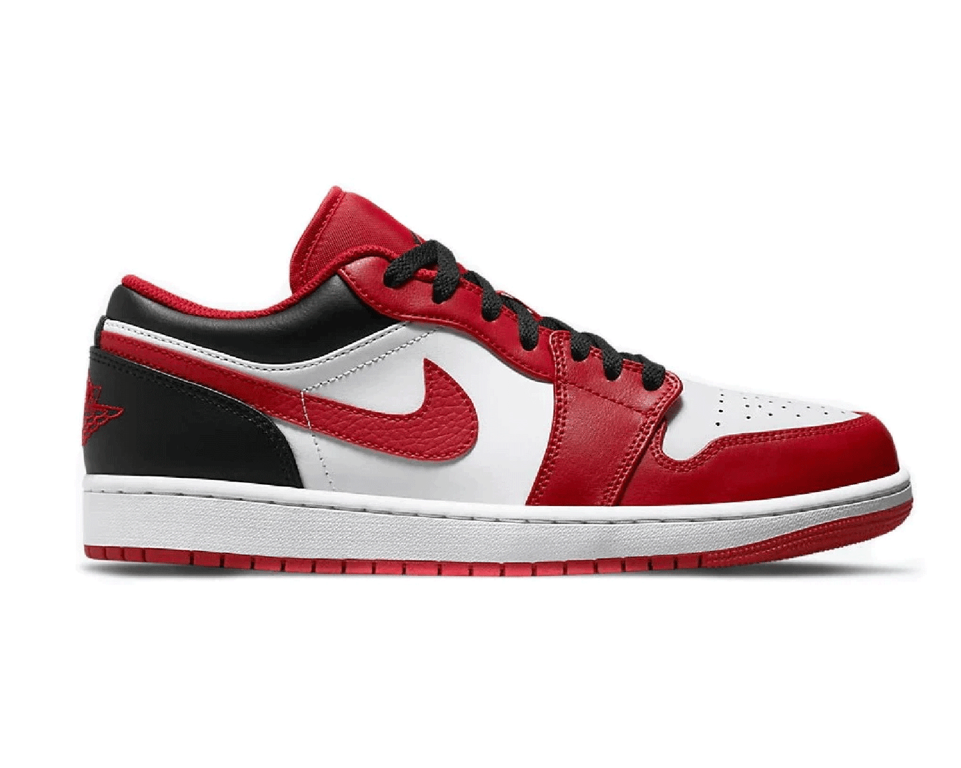 AIR JORDAN 1 LOW REVERSE BLACK TOE BULLS sneaker product image 3 | Foot Spikes
