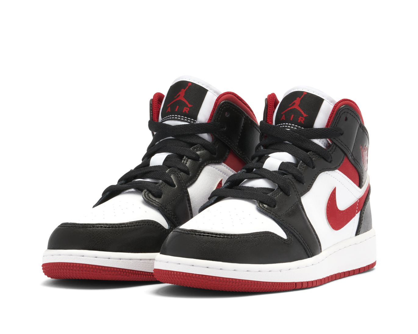 Air Jordan 1 Mid Gym Red Black White (GS) sneaker product image 3 | Foot Spikes