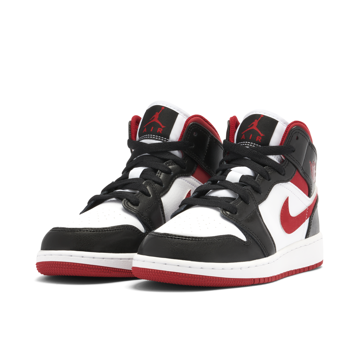 Air Jordan 1 Mid Gym Red Black White (GS) sneaker product image 3 | Foot Spikes