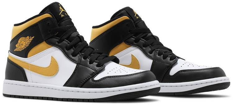 Air Jordan 1 Mid 'Black University Gold' sneaker product image 4 | Foot Spikes