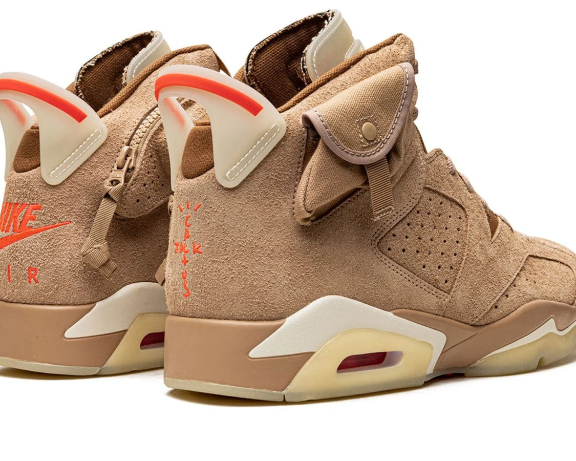 Air Jordan 6 Retro "Travis Scott - British Khaki" sneaker product image 4 | Foot Spikes