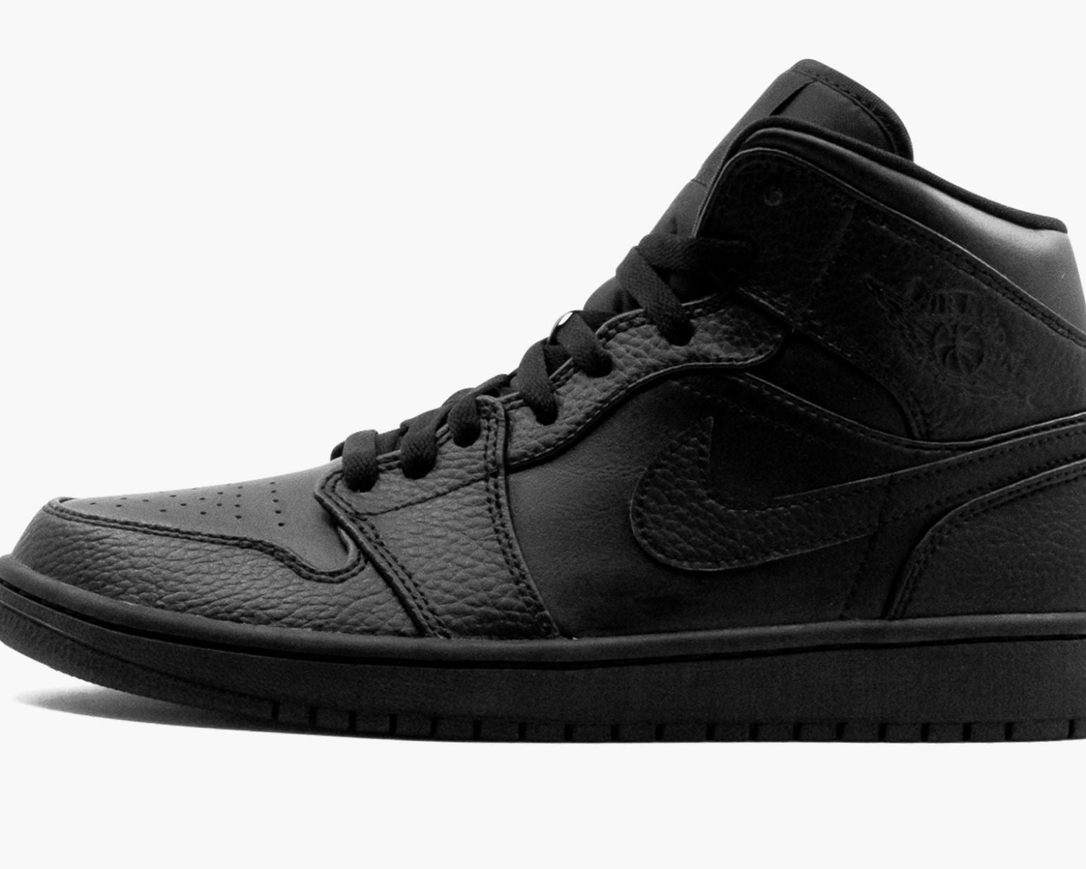 Air Jordan 1 Mid GS 'Triple Black' sneaker product image 1 | Foot Spikes