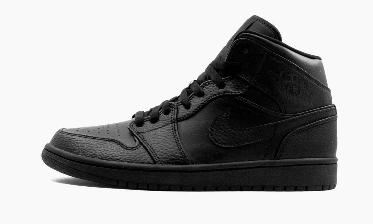 Air Jordan 1 Mid GS 'Triple Black' sneaker product image 1 | Foot Spikes