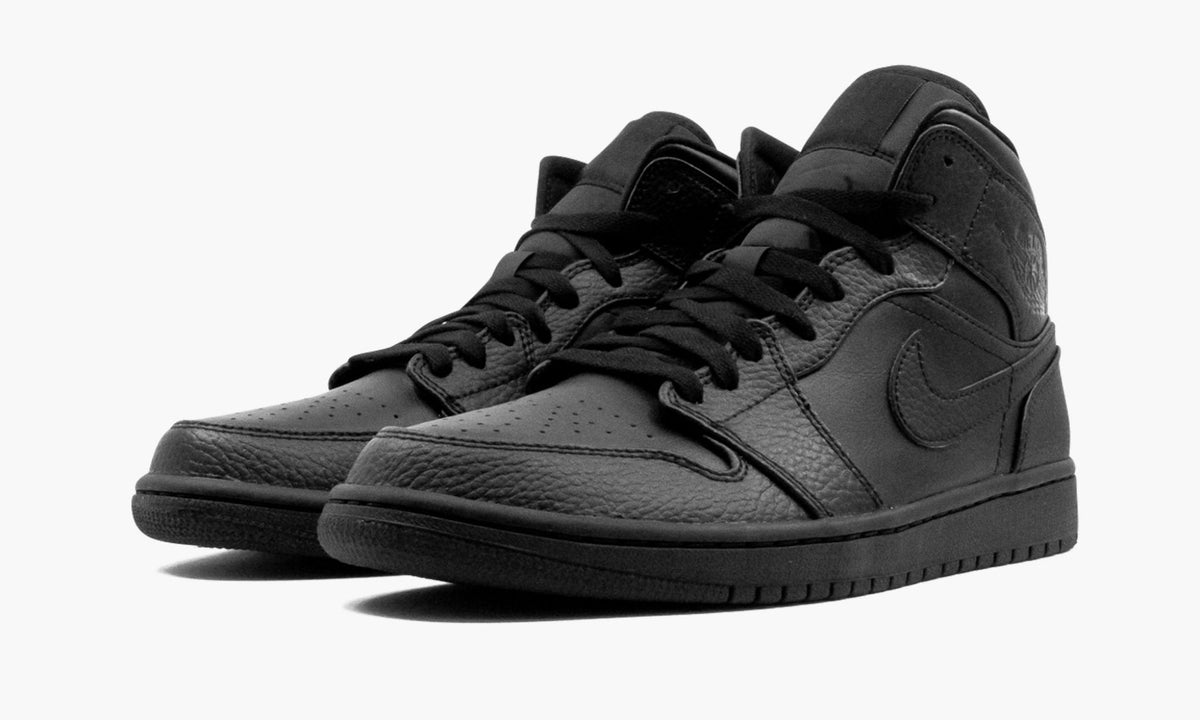 Air Jordan 1 Mid GS 'Triple Black' sneaker product image 4 | Foot Spikes
