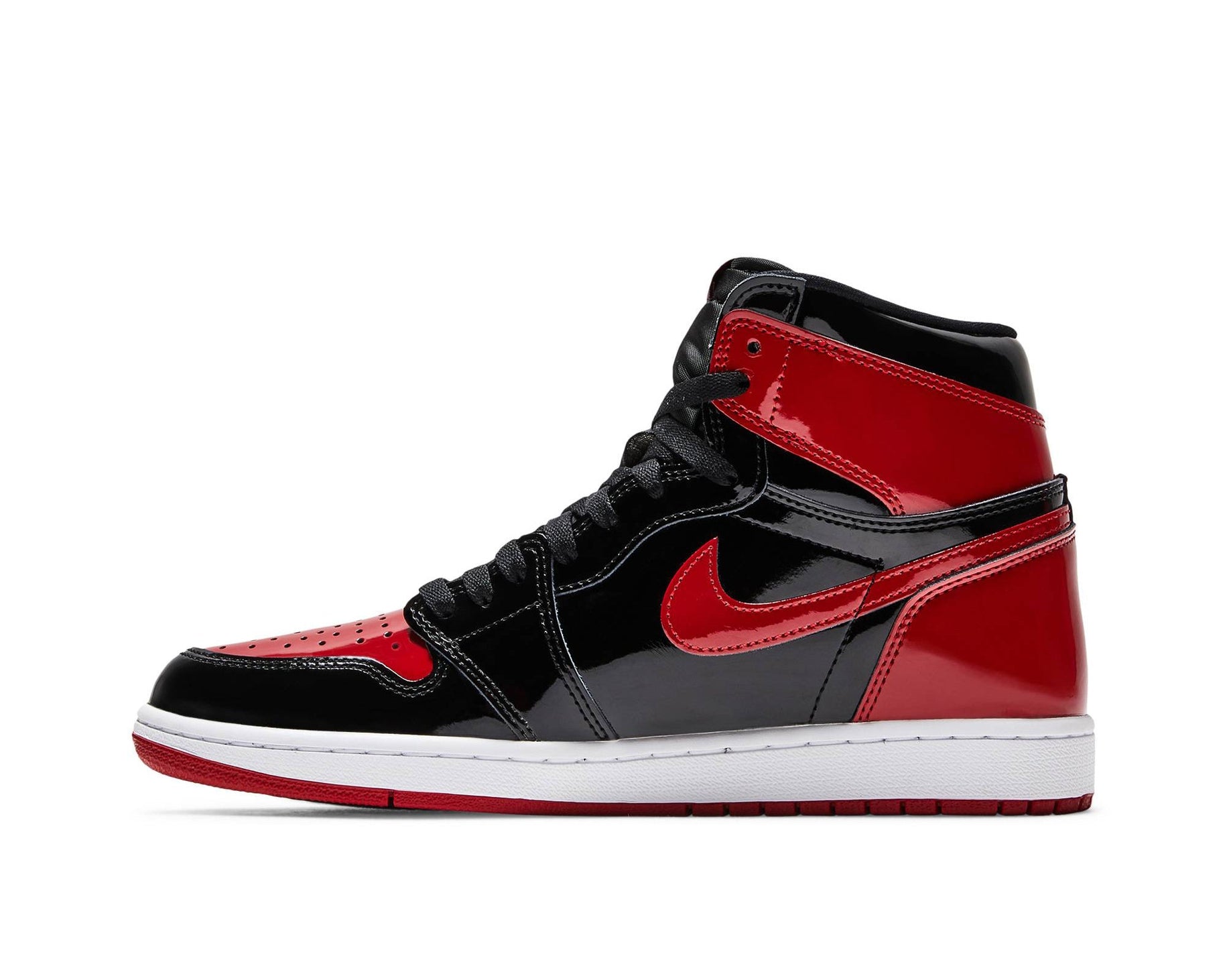Air Jordan 1 Retro High OG 'Patent Bred' sneaker product image 1 | Foot Spikes