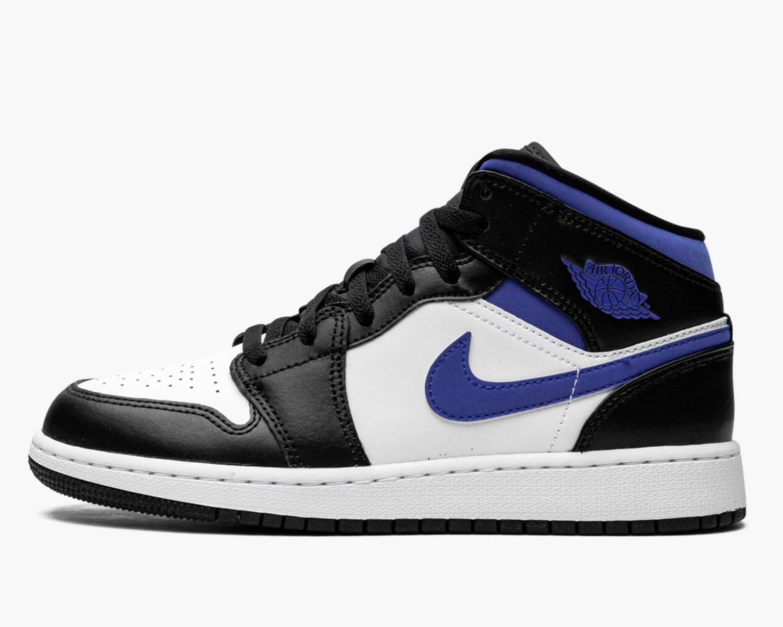 Air Jordan 1 Mid White Racer Blue (GS) sneaker product image 1 | Foot Spikes