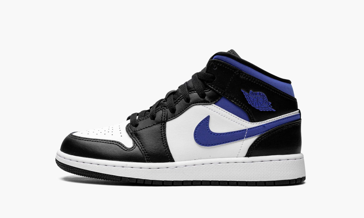 Air Jordan 1 Mid White Racer Blue (GS) sneaker product image 1 | Foot Spikes