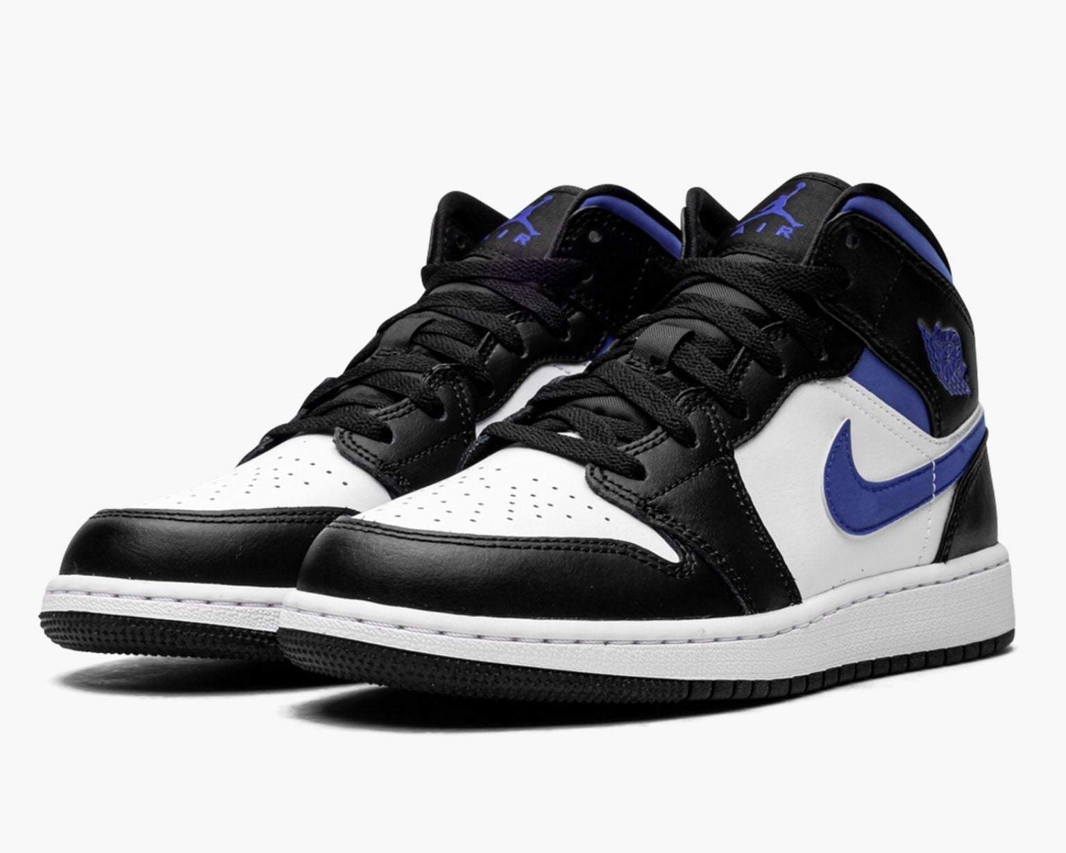 Air Jordan 1 Mid White Racer Blue (GS) sneaker product image 4 | Foot Spikes