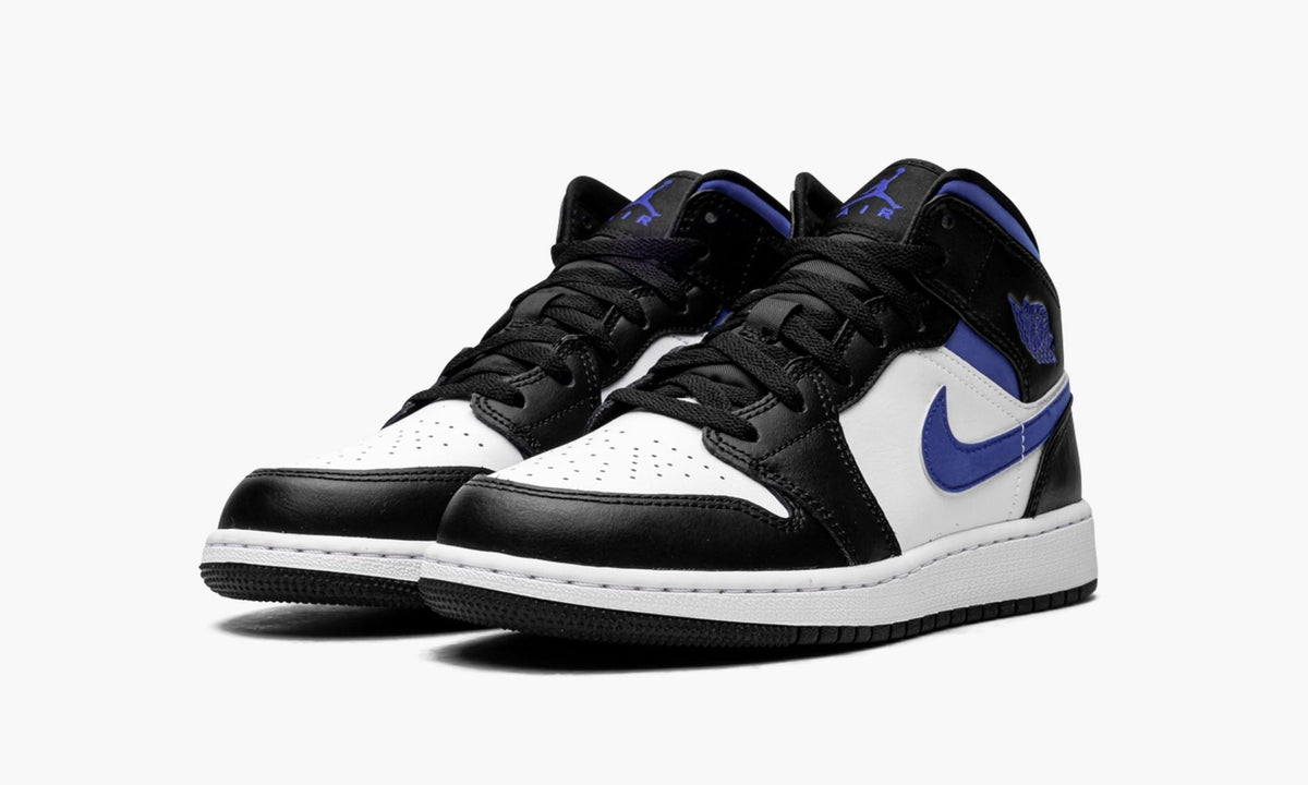 Air Jordan 1 Mid White Racer Blue (GS) sneaker product image 4 | Foot Spikes