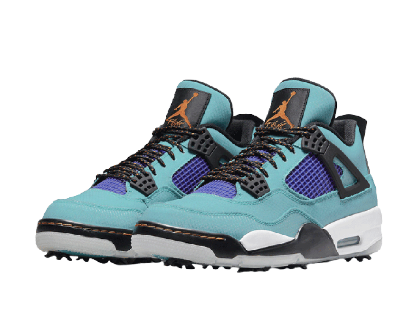 Air Jordan 4 Golf “Teal Purple” sneaker product image 3 | Foot Spikes