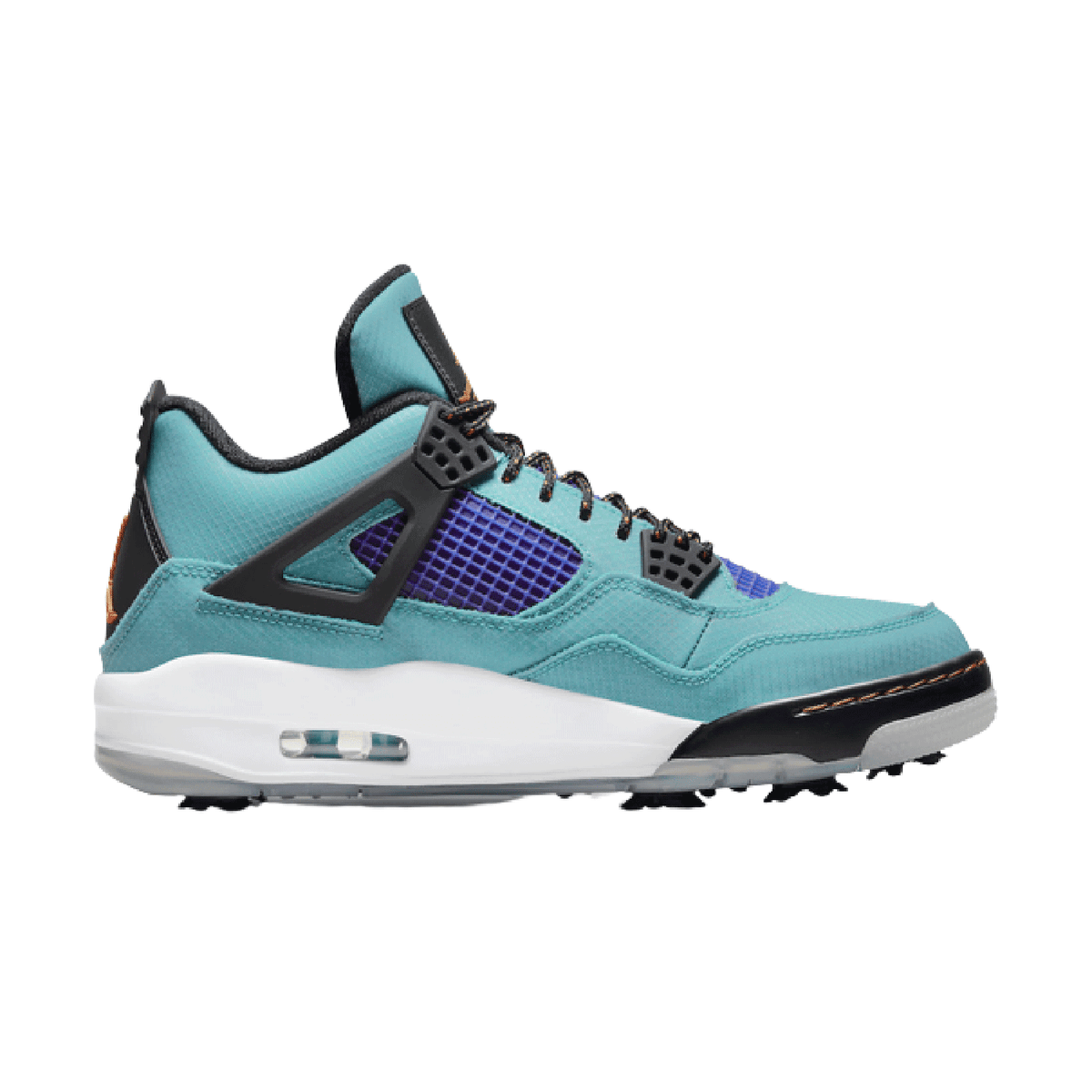 Air Jordan 4 Golf “Teal Purple” sneaker product image 4 | Foot Spikes
