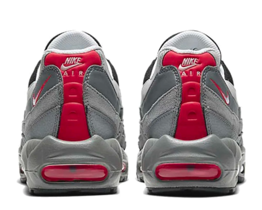 Nike Air Max 95 Essential Particle Grey Track Red sneaker product image 3 | Foot Spikes