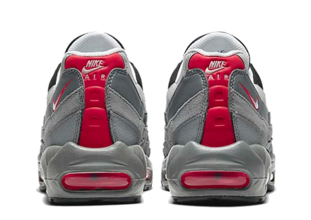 Nike Air Max 95 Essential Particle Grey Track Red sneaker product image 3 | Foot Spikes