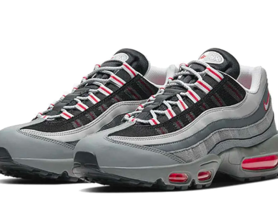 Nike Air Max 95 Essential Particle Grey Track Red sneaker product image 4 | Foot Spikes