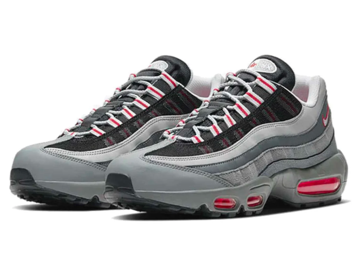 Nike Air Max 95 Essential Particle Grey Track Red sneaker product image 4 | Foot Spikes