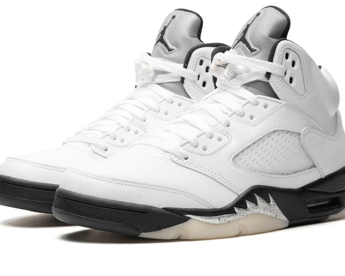 Air Jordan 5 "White/Black" sneaker product image 2 | Foot Spikes