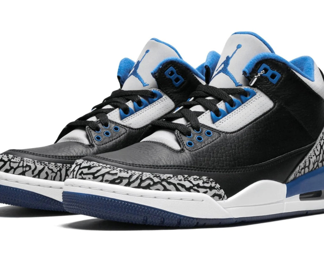 Air Jordan 3 Retro "Sport Blue" sneaker product image 2 | Foot Spikes
