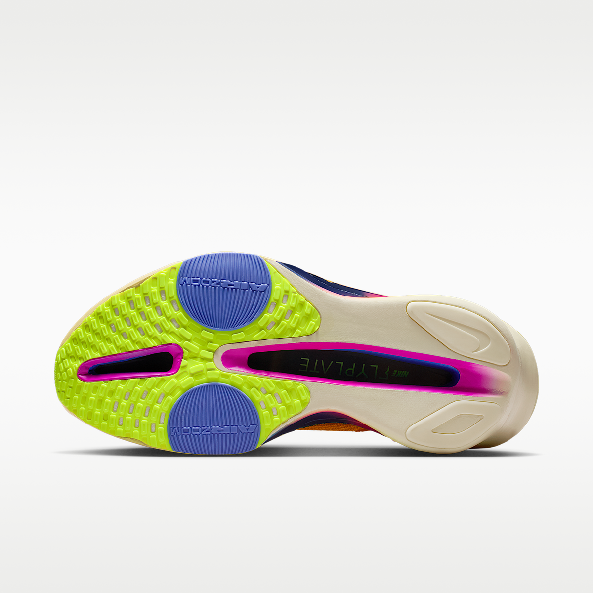 Alphafly NEXT% 3 'Laser Orange Indigo Burst Citron sneaker product image 2 | Foot Spikes