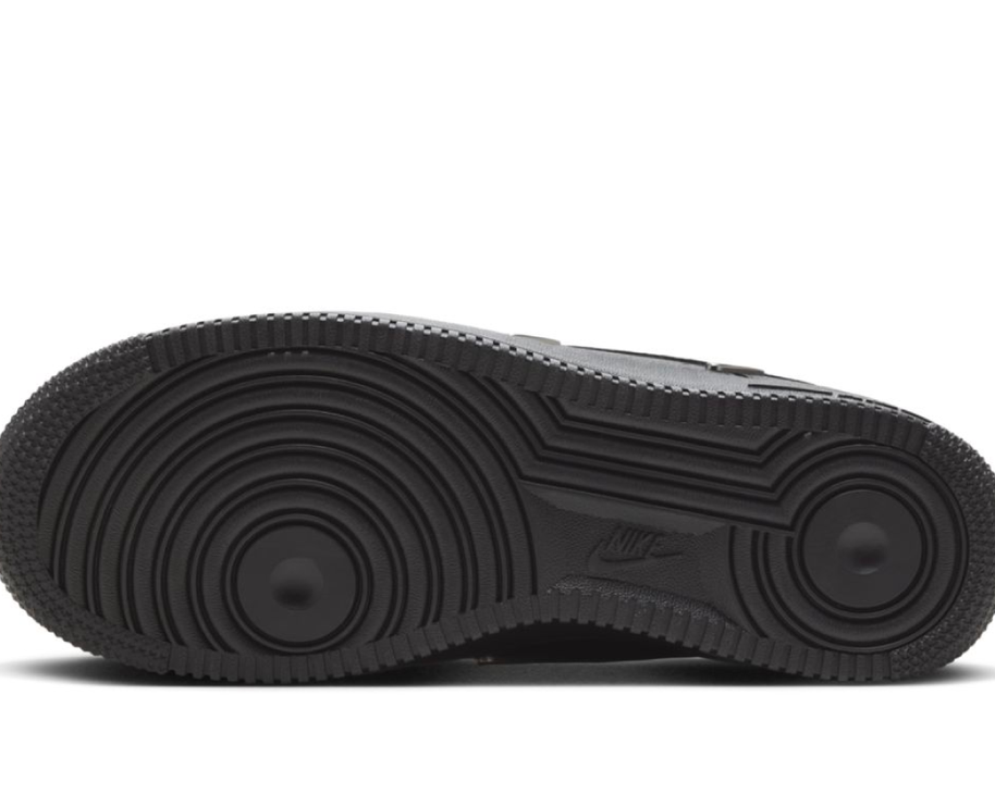 Nike Air Force 1 Low Black Silver Mini Swoosh sneaker product image 3 | Foot Spikes