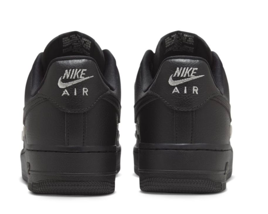 Nike Air Force 1 Low Black Silver Mini Swoosh sneaker product image 6 | Foot Spikes