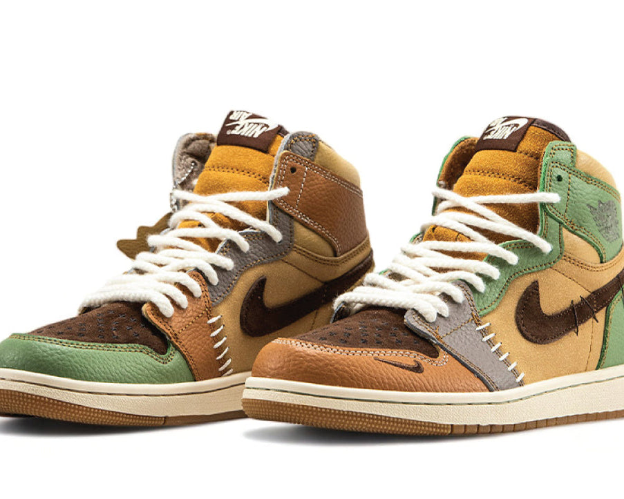 Air Jordan 1 High Voodoo Brown / Grey / Green sneaker product image 2 | Foot Spikes