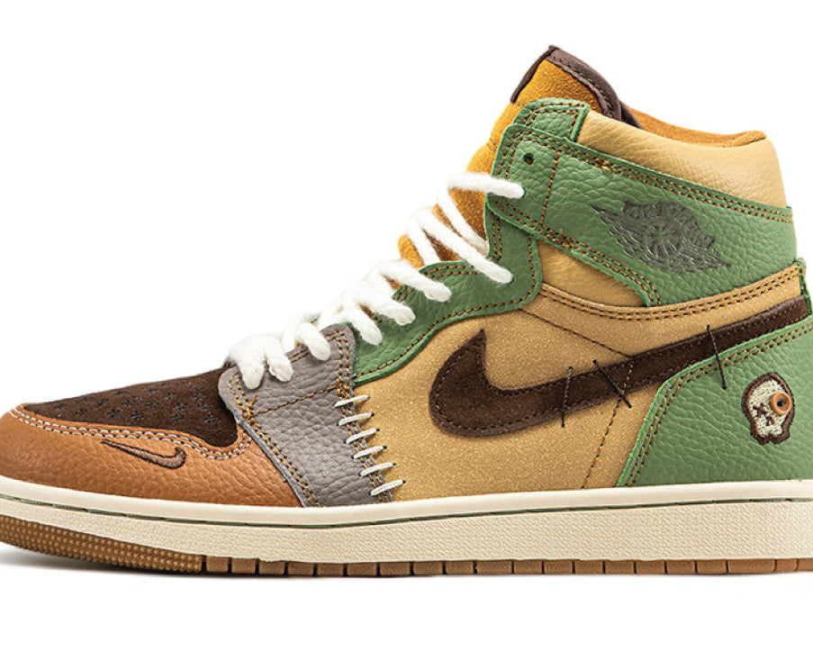 Air Jordan 1 High Voodoo Brown / Grey / Green sneaker product image 1 | Foot Spikes