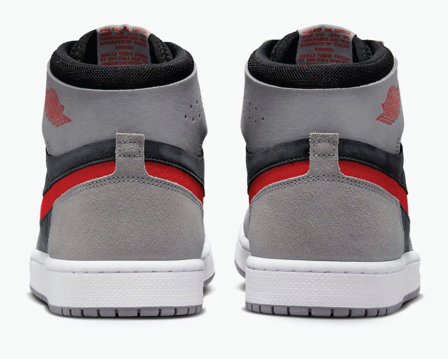Air Jordan 1 High Zoom Air CMFT 2 Black Fire Red Cement sneaker product image 3 | Foot Spikes