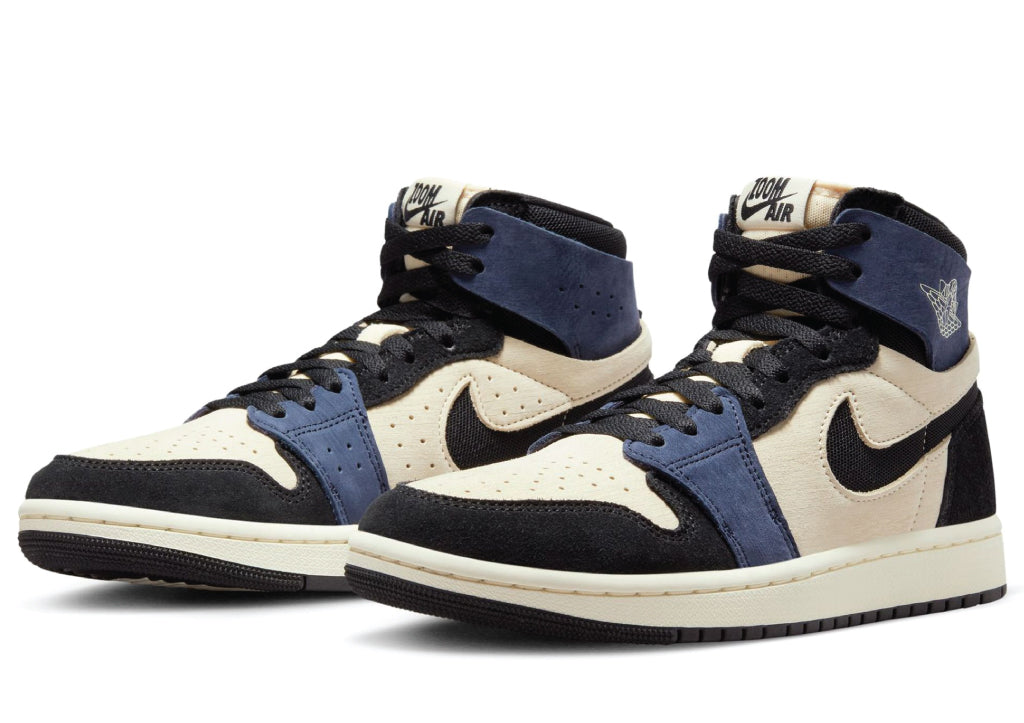 Air Jordan 1 High Zoom Air CMFT 2 Muslin Blackened Blue sneaker product image 2 | Foot Spikes