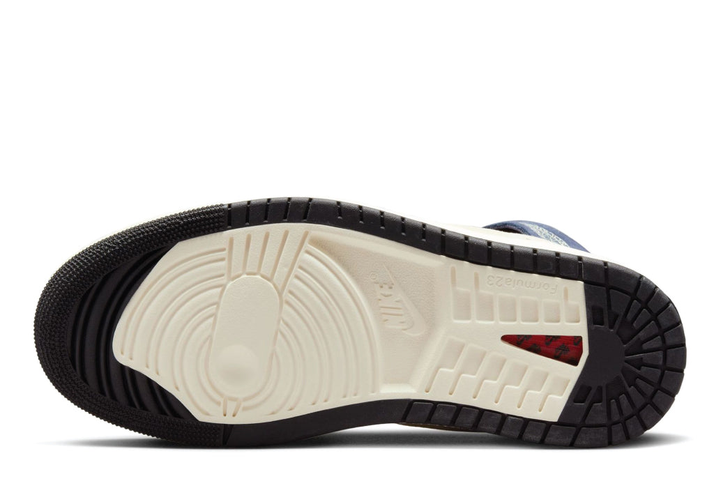 Air Jordan 1 High Zoom Air CMFT 2 Muslin Blackened Blue sneaker product image 4 | Foot Spikes