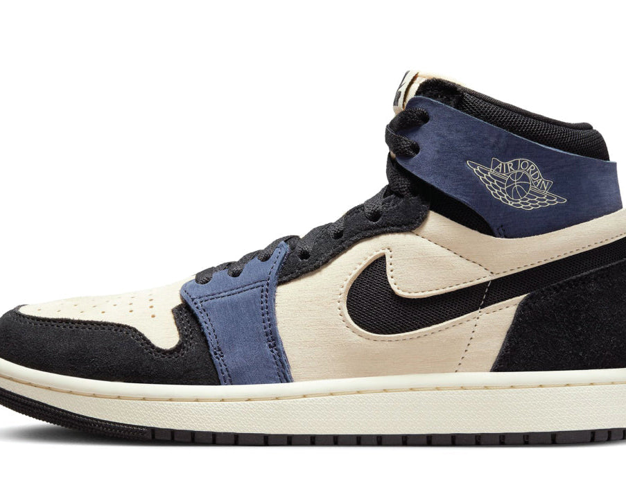 Air Jordan 1 High Zoom Air CMFT 2 Muslin Blackened Blue sneaker product image 1 | Foot Spikes