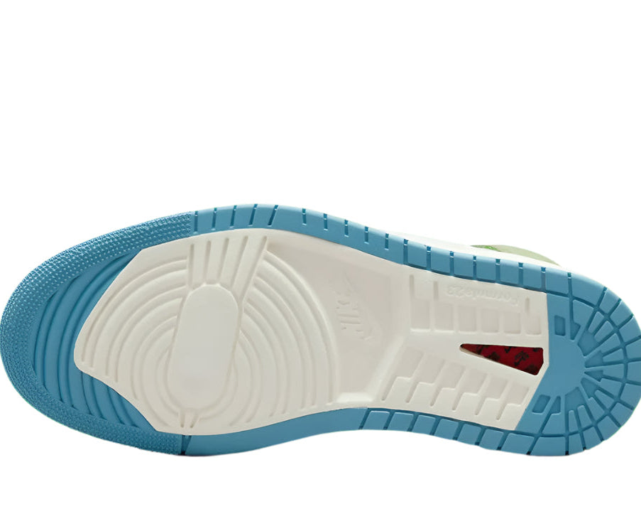 Air Jordan 1 High Zoom CMFT 2 Blue Electric Green sneaker product image 4 | Foot Spikes