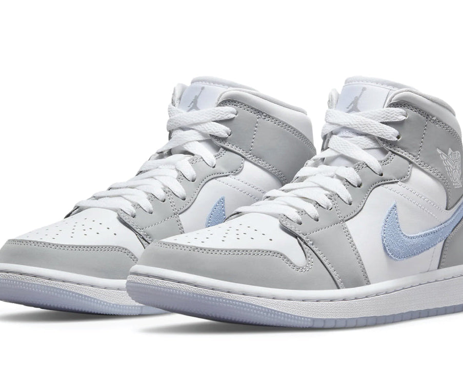 Air Jordan 1 Mid Grey Blue Wmns sneaker product image 2 | Foot Spikes