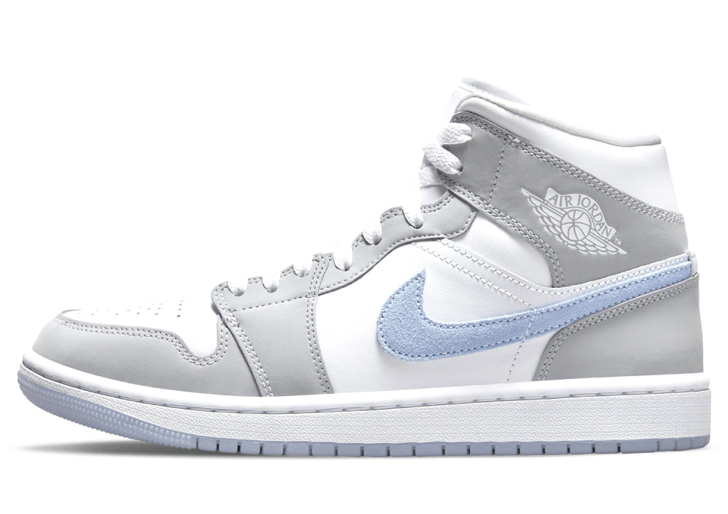Air Jordan 1 Mid Grey Blue Wmns sneaker product image 1 | Foot Spikes