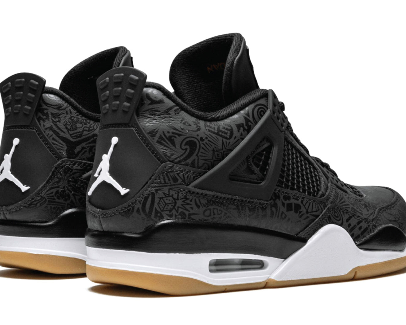Air Jordan 4 Black Laser sneaker product image 3 | Foot Spikes