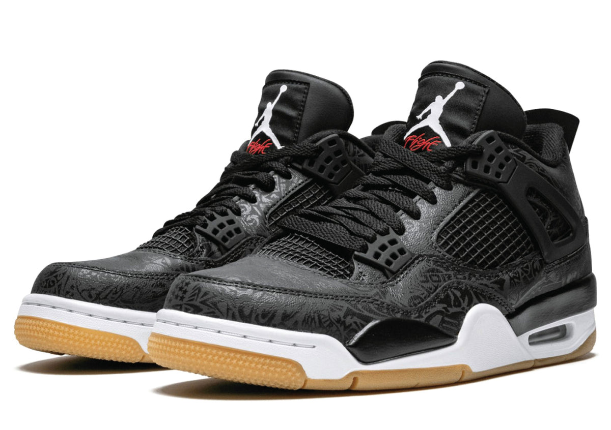 Air Jordan 4 Black Laser sneaker product image 2 | Foot Spikes