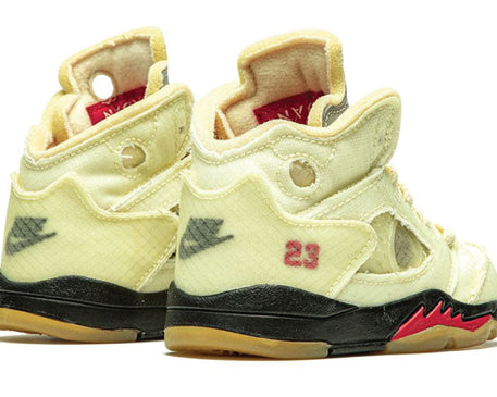 Air Jordan 5 Retro Off White Sail sneaker product image 3 | Foot Spikes