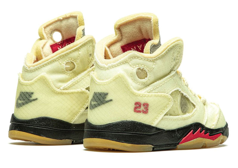 Air Jordan 5 Retro Off White Sail sneaker product image 3 | Foot Spikes