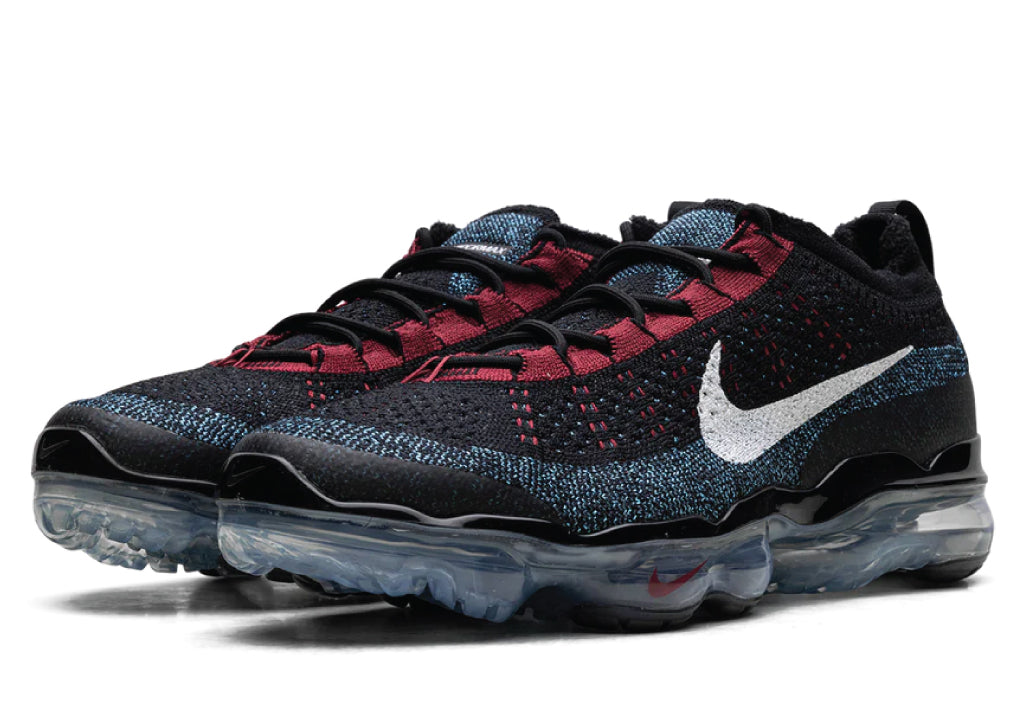 Air VaporMax 2023 Flyknit Black Red University Blue sneaker product image 2 | Foot Spikes