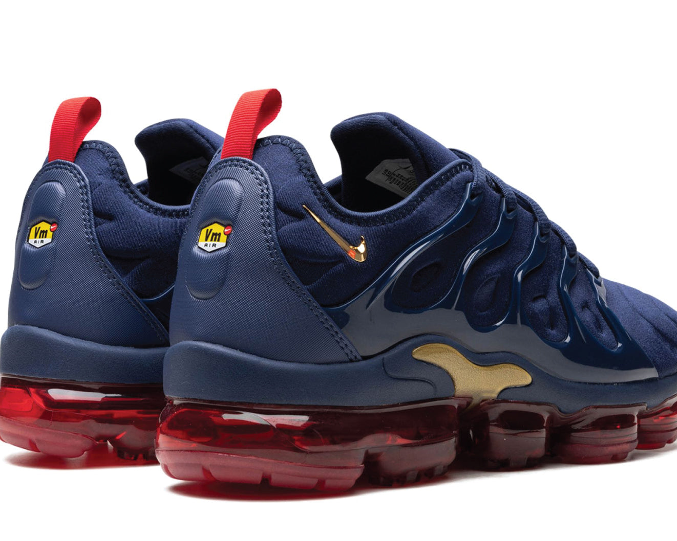 Air VaporMax Plus Metallic Midnight Blue/Gold sneaker product image 3 | Foot Spikes