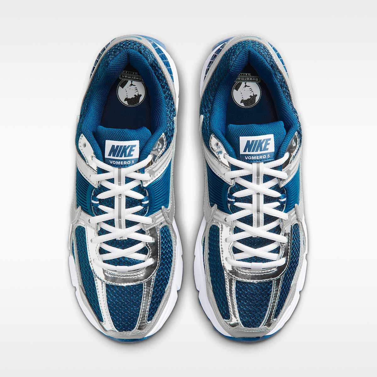 Zoom Vomero 5 Court Blue/White/Metallic Silver sneaker product image 4 | Foot Spikes