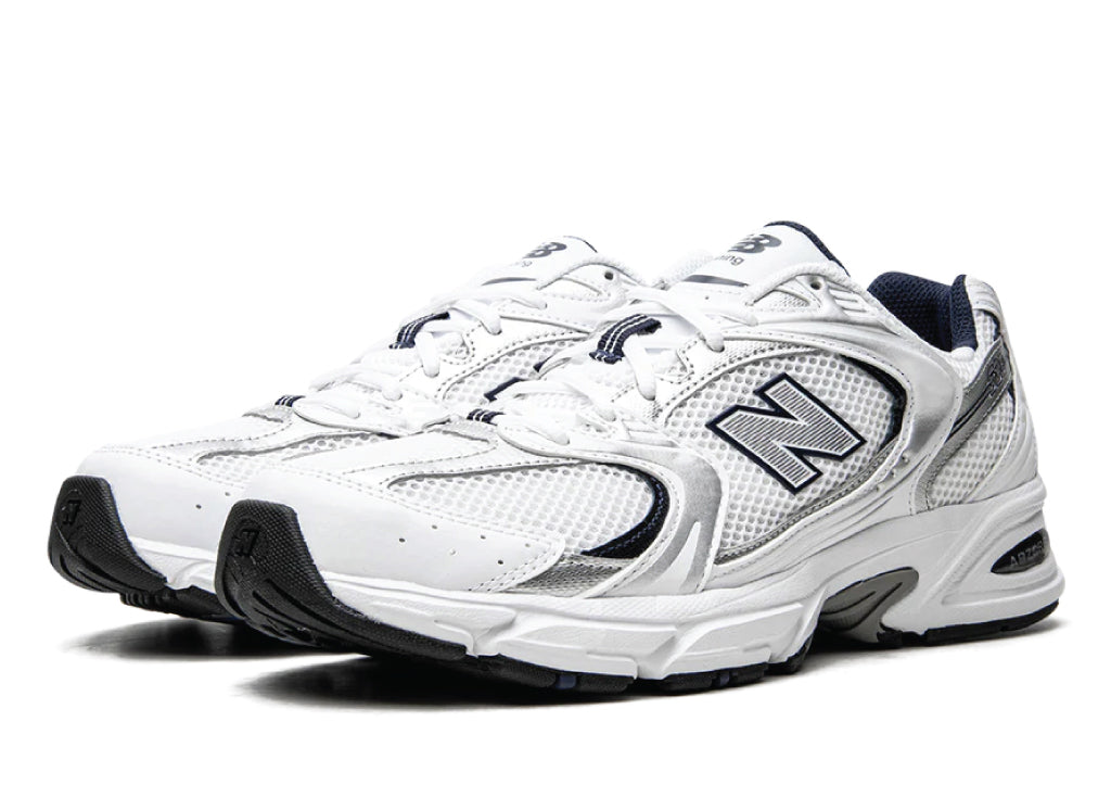New Balance 530 White / Silver / Navy sneaker product image 2 | Foot Spikes