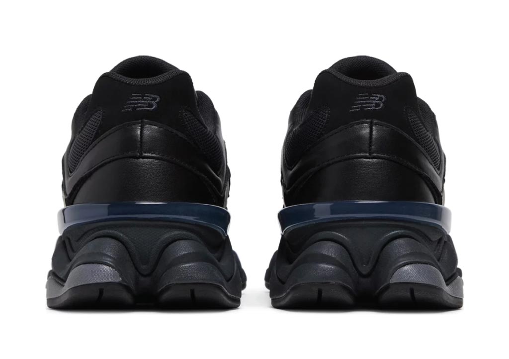 New Balance 9060 Triple Black Leather sneaker product image 3 | Foot Spikes
