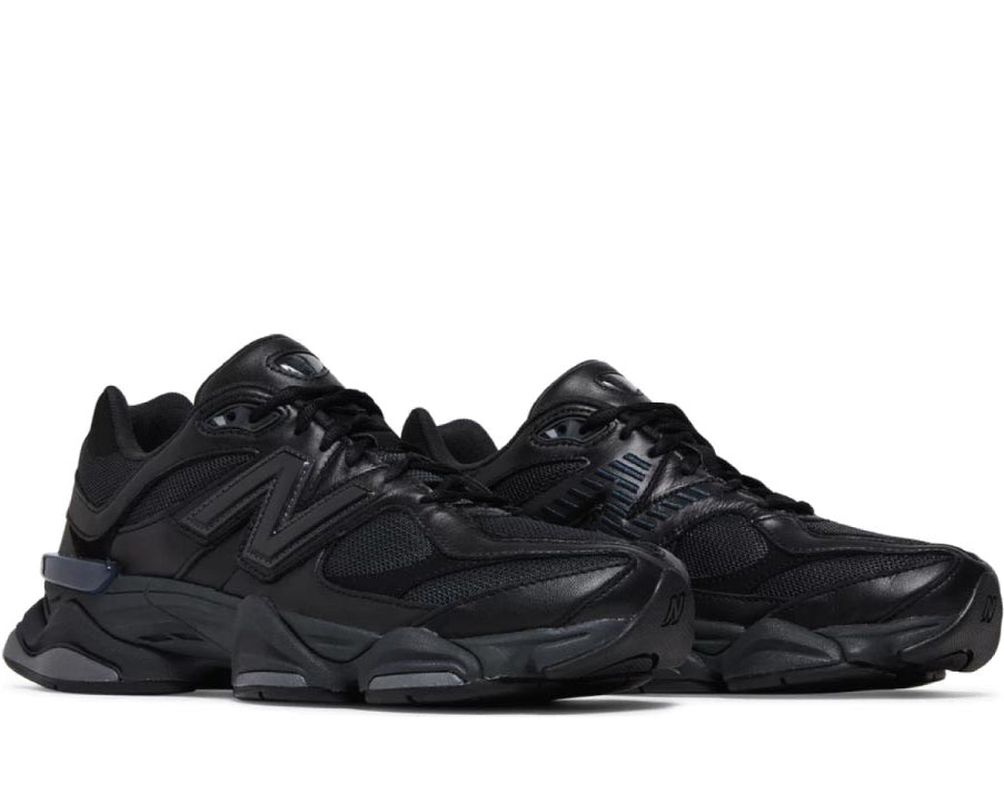 New Balance 9060 Triple Black Leather sneaker product image 2 | Foot Spikes