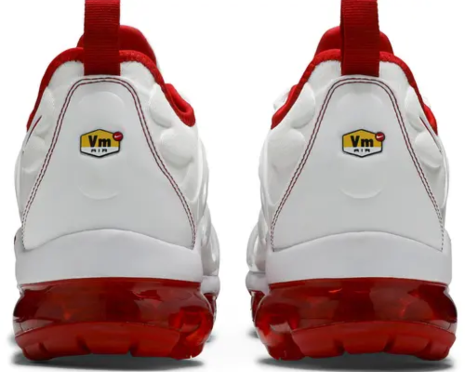 Air Vapormax Plus White University Red sneaker product image 3 | Foot Spikes