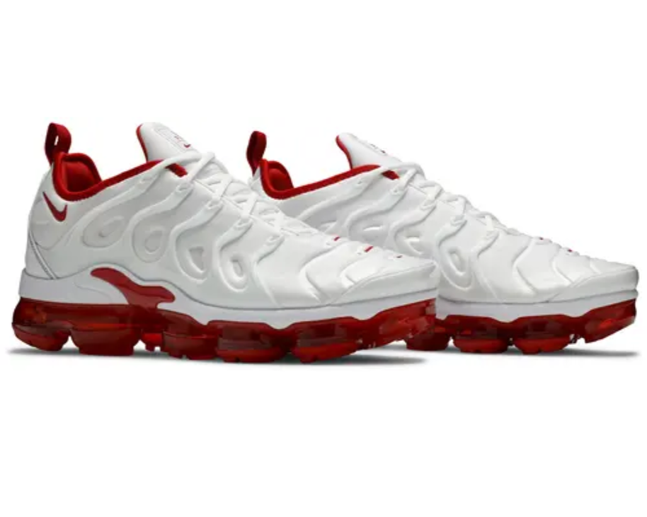 Air Vapormax Plus White University Red sneaker product image 4 | Foot Spikes