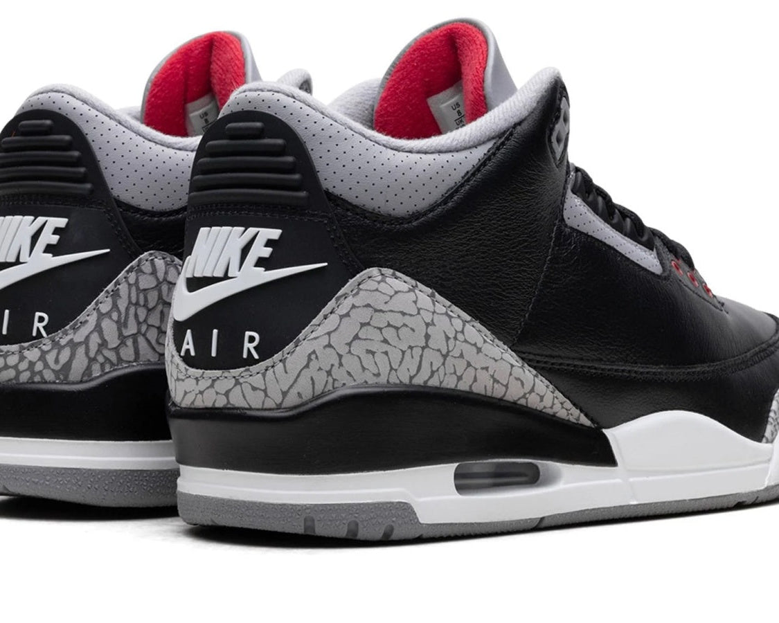 Air Jordan 3 "Black Cement" sneaker product image 4 | Foot Spikes