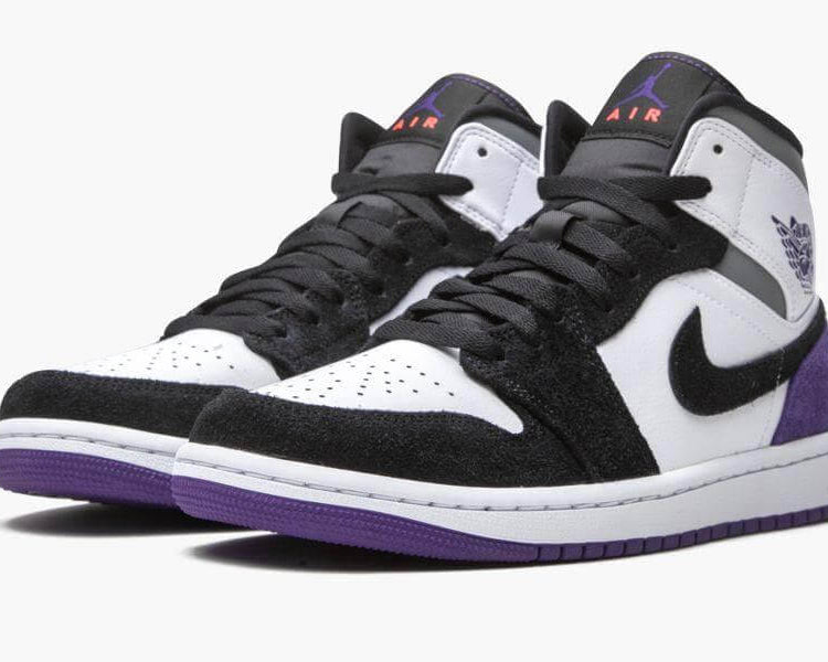 Air Jordan 1 Mid SE Purple sneaker product image 7 | Foot Spikes